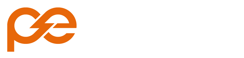 Logotyp PelEnergy orange-vit